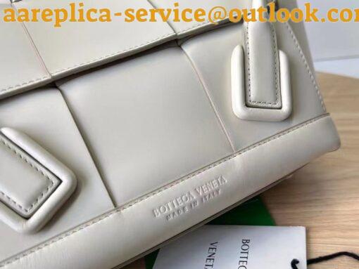 Replica Bottega Veneta Arco Small Bag In White Intrecciato Calfskin