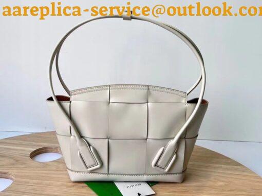 Replica Bottega Veneta Arco Small Bag In White Intrecciato Calfskin 14