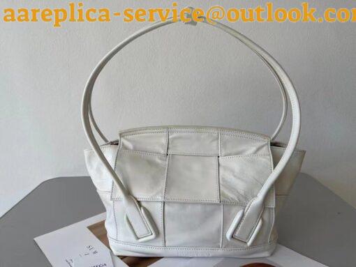 Replica Bottega Veneta Arco Small Bag In White Intrecciato Leather 2