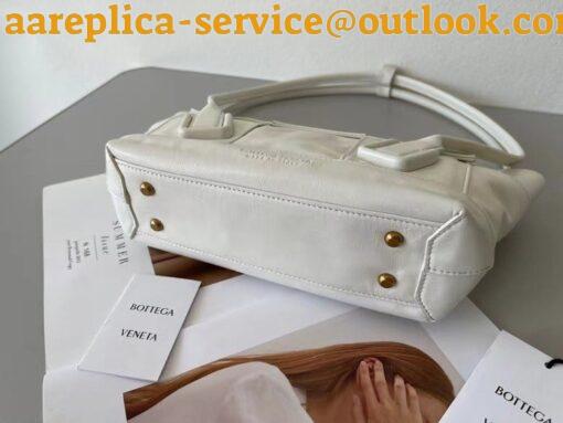 Replica Bottega Veneta Arco Small Bag In White Intrecciato Leather 4