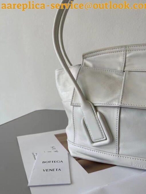 Replica Bottega Veneta Arco Small Bag In White Intrecciato Leather 10