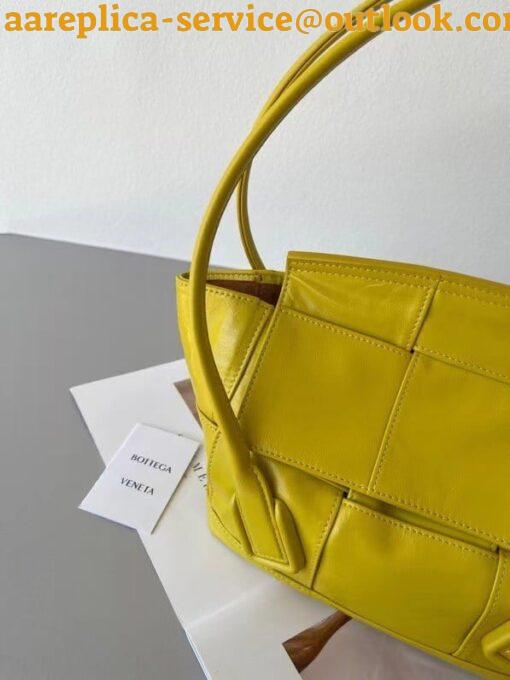 Replica Bottega Veneta Arco Small Bag In Yellow Intrecciato Leather