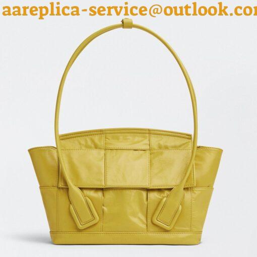 Replica Bottega Veneta Arco Small Bag In Yellow Intrecciato Leather 6