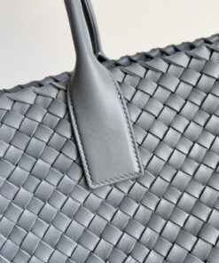 Replica Bottega Veneta Cabat Large Bag In Thunder Intrecciato Lambskin