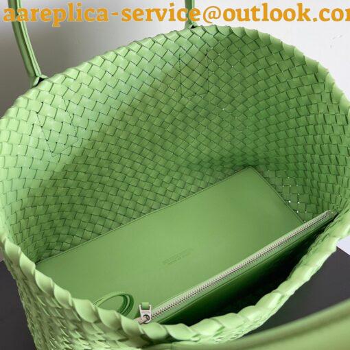 Replica Bottega Veneta Cabat Medium Bag In Pistachio Intrecciato Lambskin 6