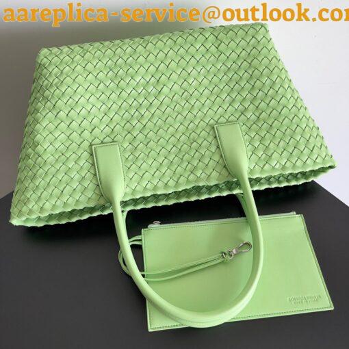 Replica Bottega Veneta Cabat Medium Bag In Pistachio Intrecciato Lambskin 9