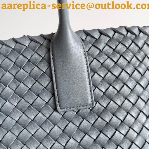 Replica Bottega Veneta Cabat Medium Bag In Thunder Intrecciato Lambskin 6