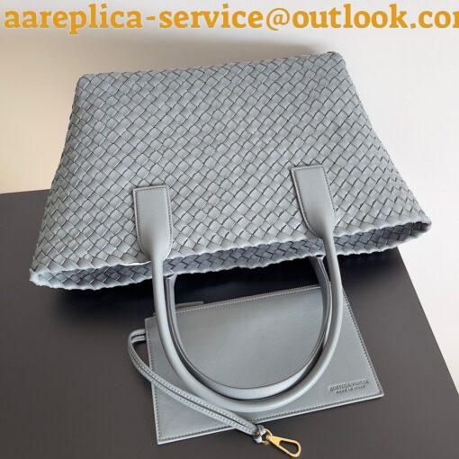 Replica Bottega Veneta Cabat Medium Bag In Thunder Intrecciato Lambskin 7