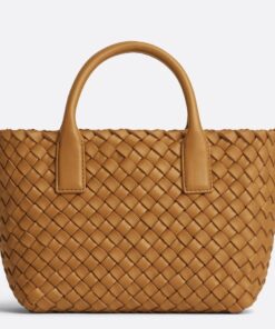 Replica Bottega Veneta Cabat Mini Bag In Caramel Intrecciato Lambskin Replica Bottega Veneta Cabat Mini Bag In Caramel Intrecciato Lambskin