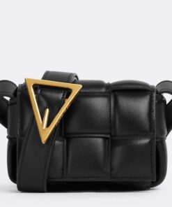 Replica Bottega Veneta Candy Padded Cassette Bag In Black Lambskin 2