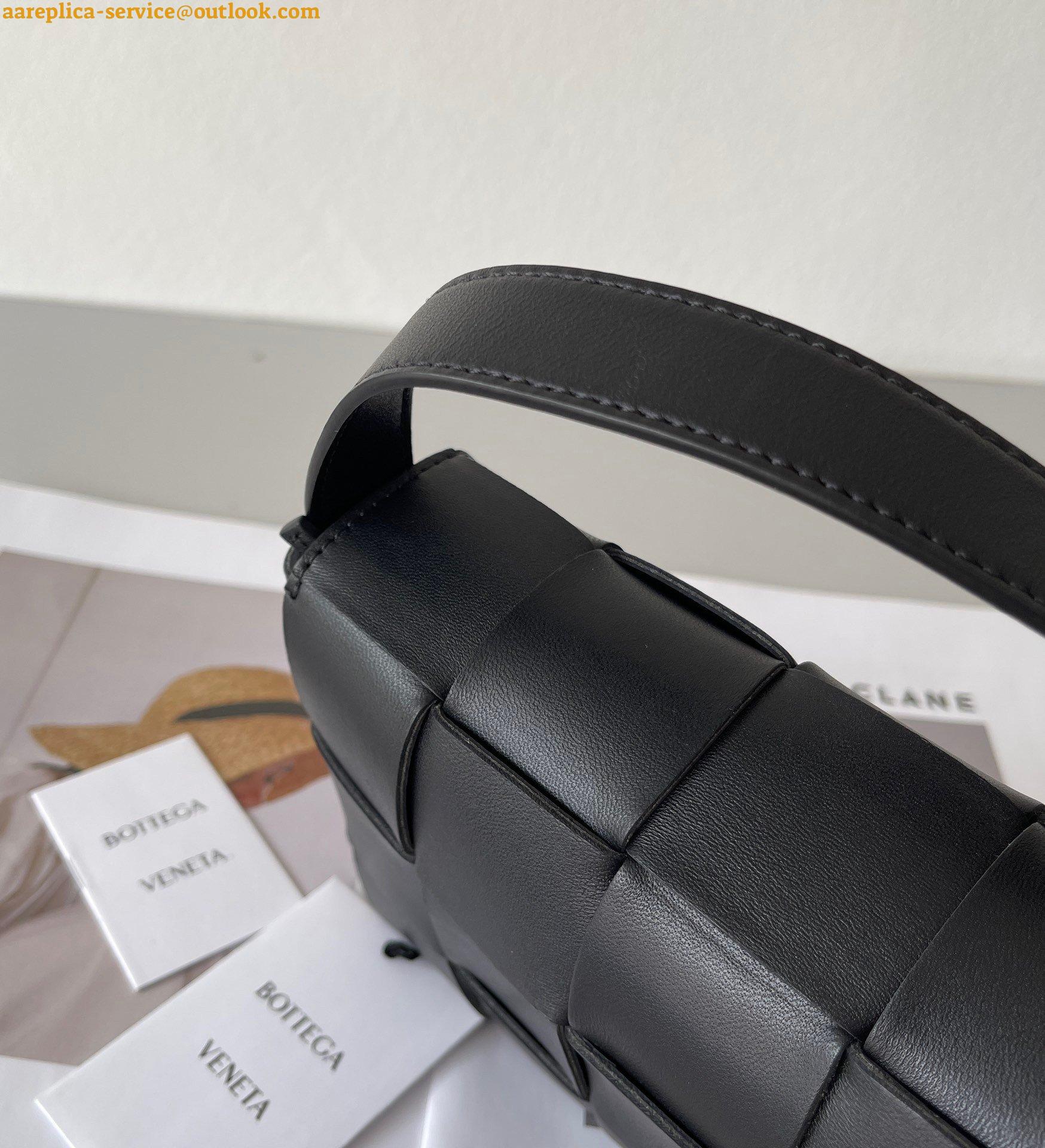 Replica Bottega Veneta Cassette Bag In Black Intreccio Lambskin 6 Replica Bottega Veneta Cassette Bag In Black Intreccio Lambskin 6