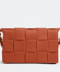 Replica Bottega Veneta Cassette Bag In Maple Grained Intreccio Calfskin 2