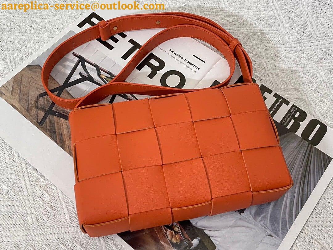 Replica Bottega Veneta Cassette Bag In Orange Intreccio Lambskin 3 Replica Bottega Veneta Cassette Bag In Orange Intreccio Lambskin 3