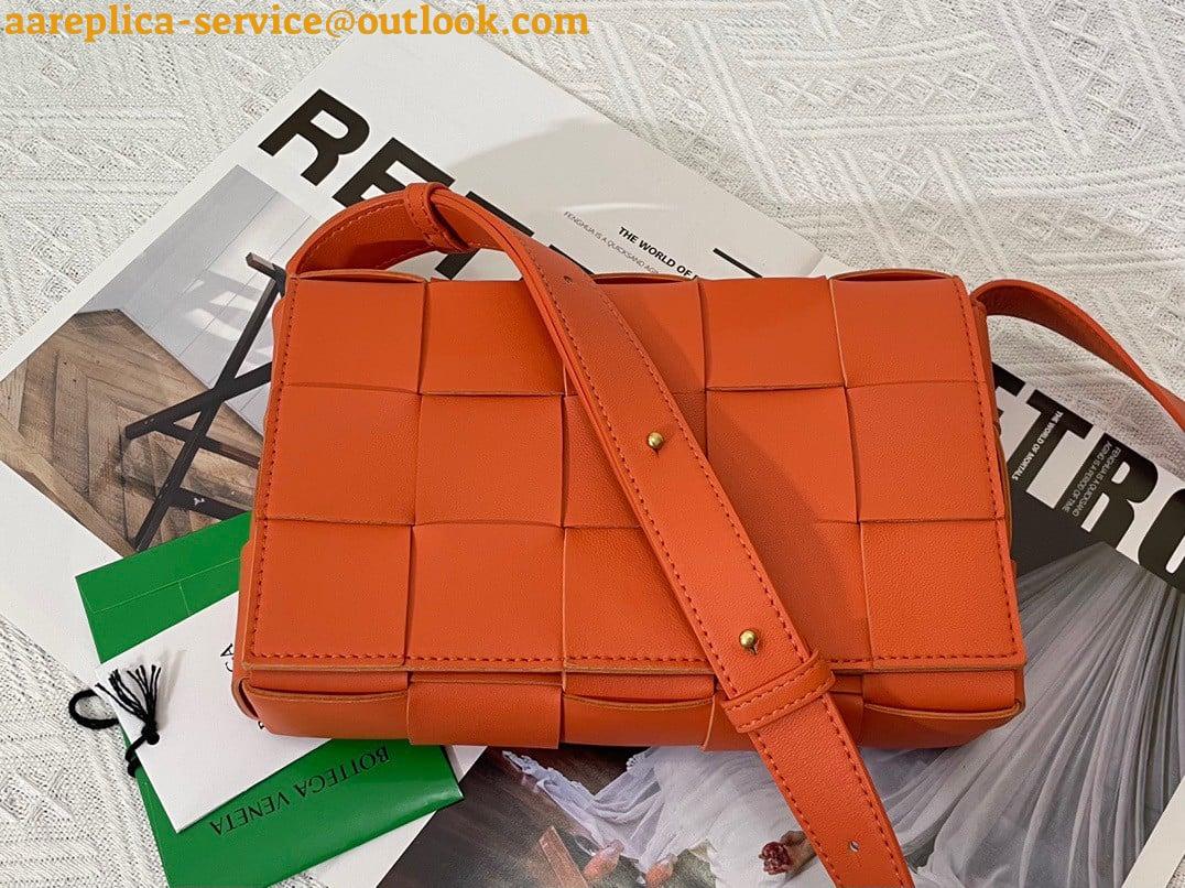 Replica Bottega Veneta Cassette Bag In Orange Intreccio Lambskin 9 Replica Bottega Veneta Cassette Bag In Orange Intreccio Lambskin 9