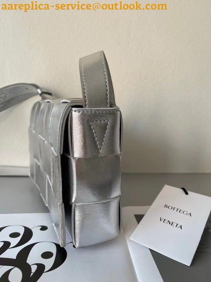 Replica Bottega Veneta Cassette Bag In Silver Intreccio Lambskin 3 Replica Bottega Veneta Cassette Bag In Silver Intreccio Lambskin 3