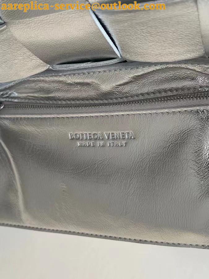 Replica Bottega Veneta Cassette Bag In Silver Intreccio Lambskin 9 Replica Bottega Veneta Cassette Bag In Silver Intreccio Lambskin 9