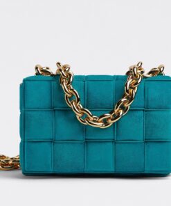 Replica Bottega Veneta Chain Cassette Bag In Blaster Intrecciato Suede Calfskin 2