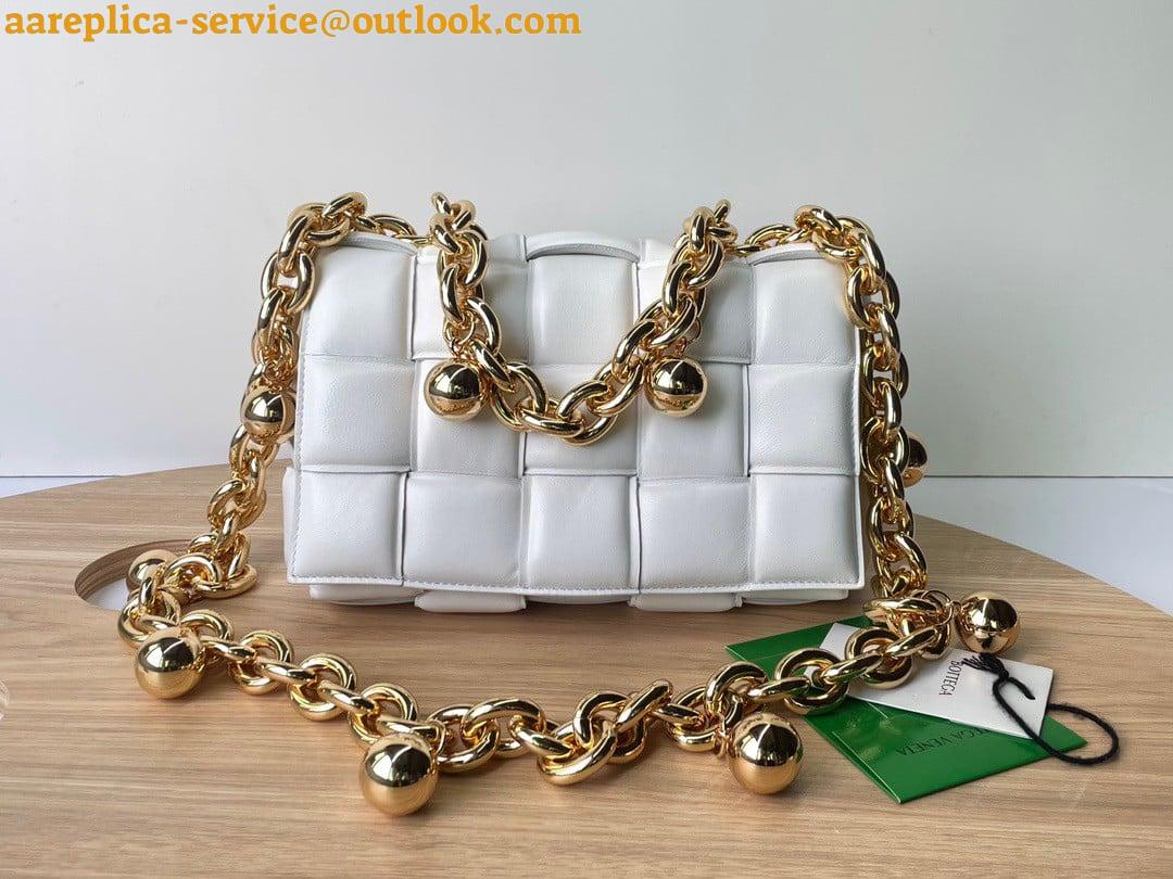 Replica Bottega Veneta Chain Cassette Bag In White Intrecciato Lambskin 15 Replica Bottega Veneta Chain Cassette Bag In White Intrecciato Lambskin 15