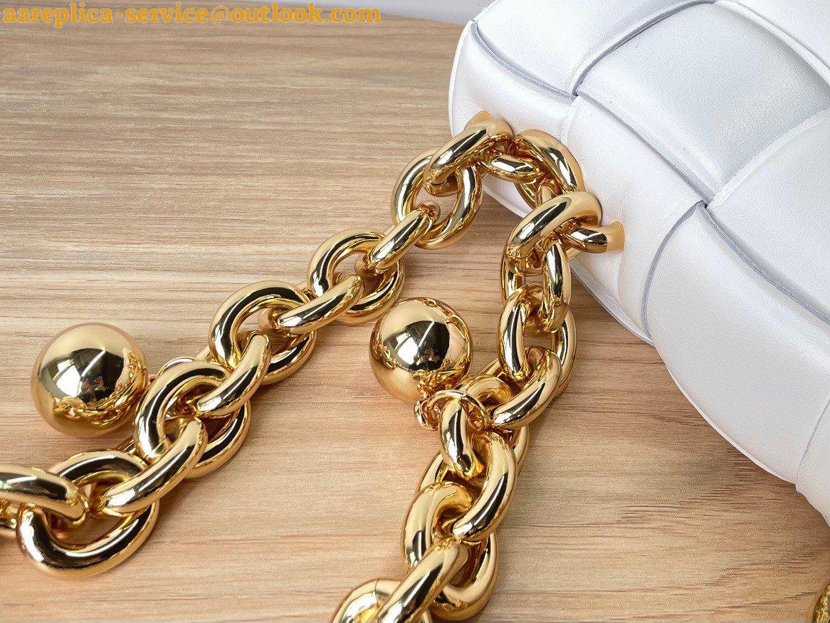 Replica Bottega Veneta Chain Cassette Bag In White Intrecciato Lambskin 16 Replica Bottega Veneta Chain Cassette Bag In White Intrecciato Lambskin 16