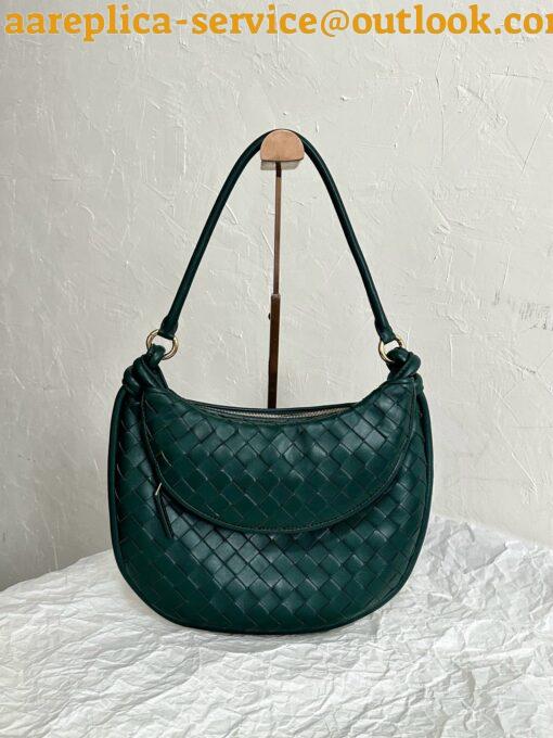 Replica Bottega Veneta Gemelli Medium Bag in Emerald Green Intrecciato Lambskin 5