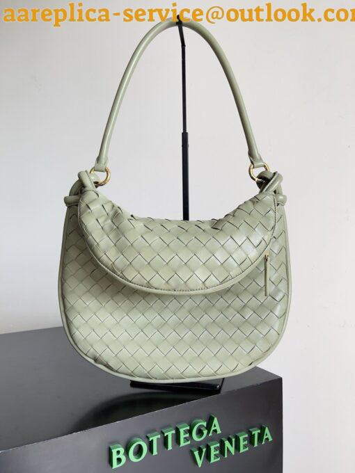 Replica Bottega Veneta Gemelli Medium Bag in Travertine Intrecciato Lambskin 7