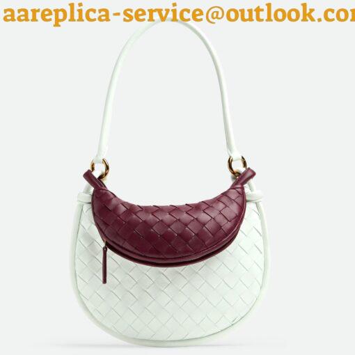 Replica Bottega Veneta Gemelli Small Bag in Glacier/Barolo Intrecciato Lambskin