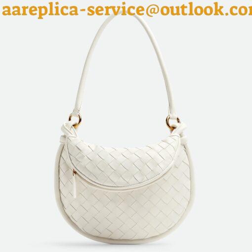 Replica Bottega Veneta Gemelli Small Bag in White Intrecciato Lambskin 2