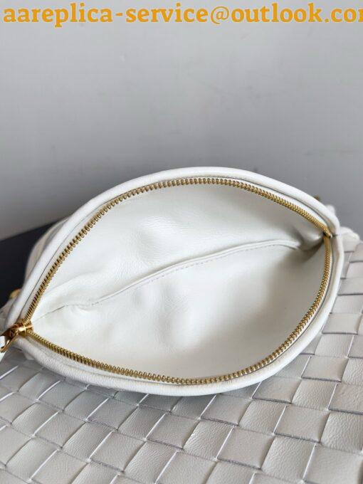 Replica Bottega Veneta Gemelli Small Bag in White Intrecciato Lambskin 20