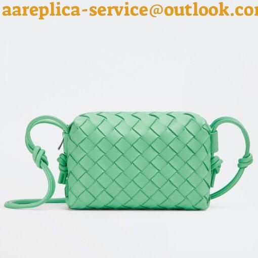 Replica Bottega Veneta Loop Mini Bag In Fountain Intrecciato Lambskin