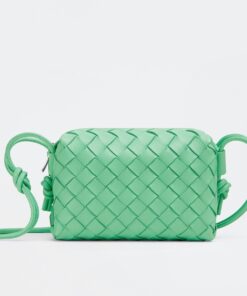 Replica Bottega Veneta Loop Mini Bag In Fountain Intrecciato Lambskin 2