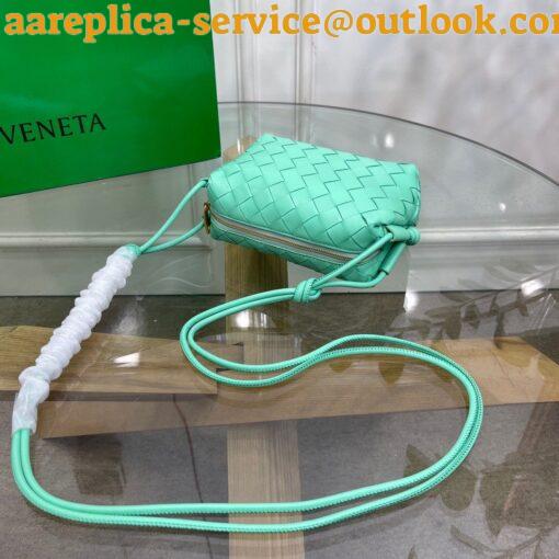 Replica Bottega Veneta Loop Mini Bag In Fountain Intrecciato Lambskin 6