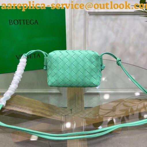 Replica Bottega Veneta Loop Mini Bag In Fountain Intrecciato Lambskin 7