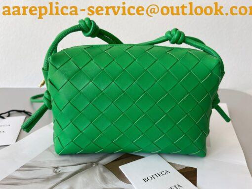 Replica Bottega Veneta Loop Mini Bag In Green Intrecciato Lambskin 3