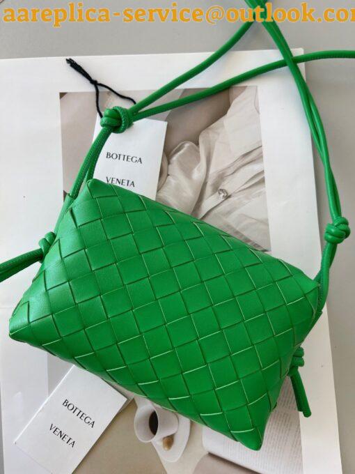 Replica Bottega Veneta Loop Mini Bag In Green Intrecciato Lambskin 4