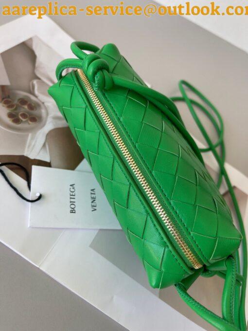 Replica Bottega Veneta Loop Mini Bag In Green Intrecciato Lambskin 6