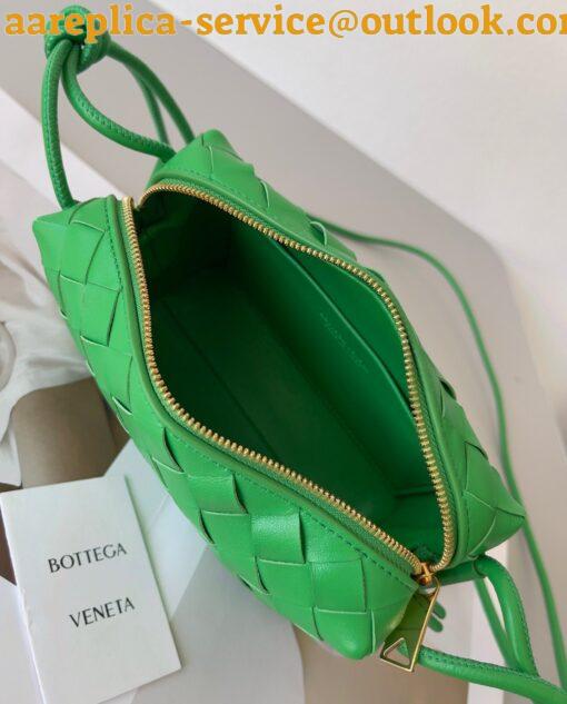 Replica Bottega Veneta Loop Mini Bag In Green Intrecciato Lambskin 8