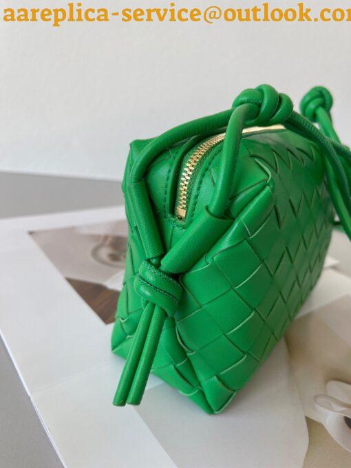 Replica Bottega Veneta Loop Mini Bag In Green Intrecciato Lambskin 9