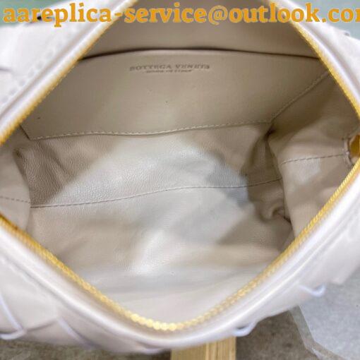 Replica Bottega Veneta Loop Mini Bag In White Intrecciato Lambskin 7