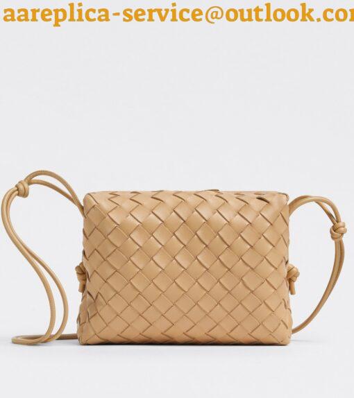 Replica Bottega Veneta Loop Small Bag In Almond Intrecciato Lambskin