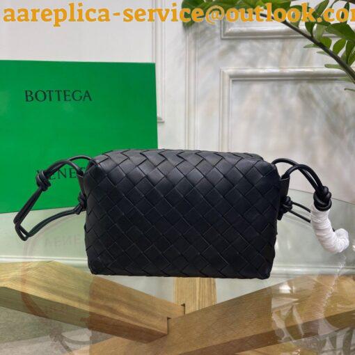 Replica Bottega Veneta Loop Small Bag In Black Intrecciato Lambskin 2