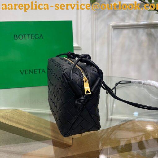 Replica Bottega Veneta Loop Small Bag In Black Intrecciato Lambskin 3