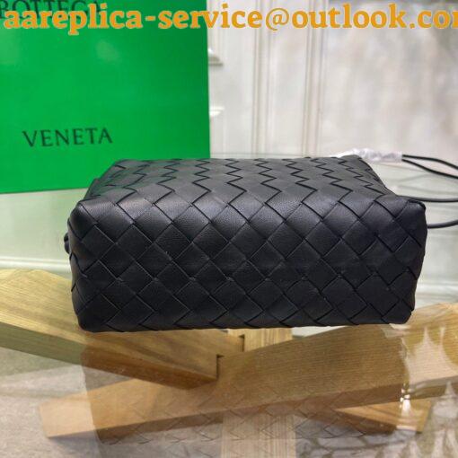 Replica Bottega Veneta Loop Small Bag In Black Intrecciato Lambskin 5