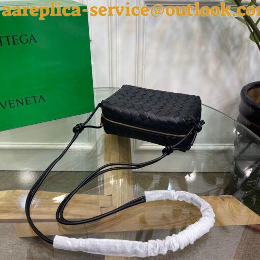 Replica Bottega Veneta Loop Small Bag In Black Intrecciato Lambskin 7