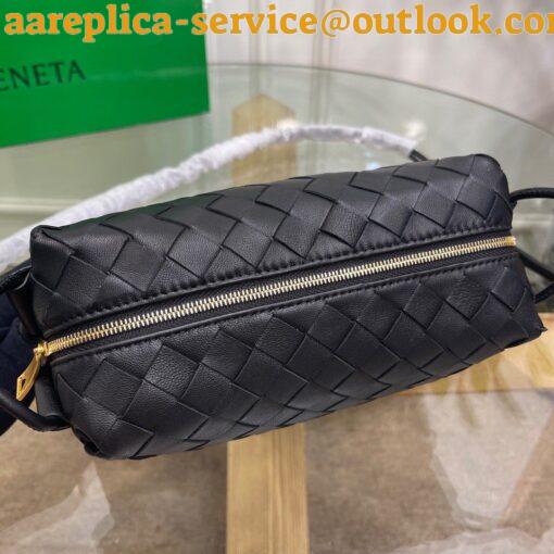 Replica Bottega Veneta Loop Small Bag In Black Intrecciato Lambskin 10