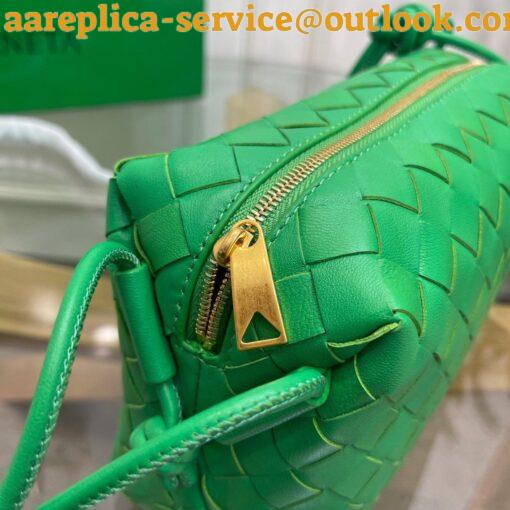 Replica Bottega Veneta Loop Small Bag In Green Intrecciato Lambskin 4