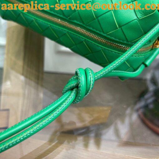 Replica Bottega Veneta Loop Small Bag In Green Intrecciato Lambskin 5