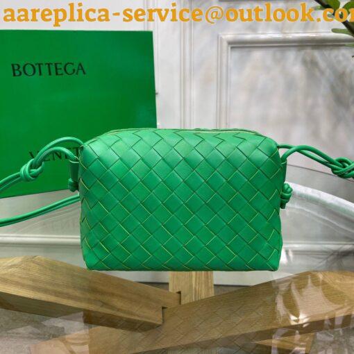 Replica Bottega Veneta Loop Small Bag In Green Intrecciato Lambskin 8