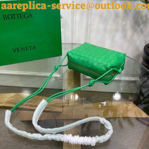 Replica Bottega Veneta Loop Small Bag In Green Intrecciato Lambskin 11