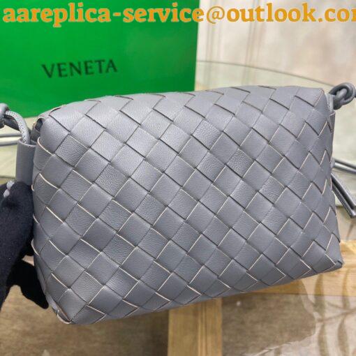 Replica Bottega Veneta Loop Small Bag In Grey Intrecciato Lambskin 5