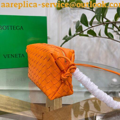 Replica Bottega Veneta Loop Small Bag In Orange Intrecciato Lambskin 5